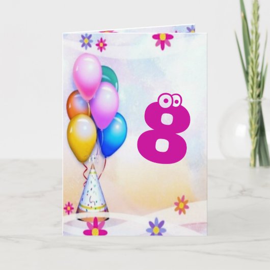 Carte Festive Ballons - Kids Birthday (Devant)