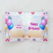Carte Festive Ballons - Kids Birthday (Intérieur)
