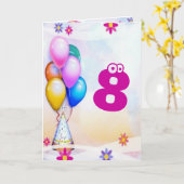 Carte Festive Ballons - Kids Birthday (Fleur jaune)