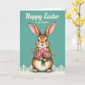 Carte festive Bouquet de Lapin (Fleur jaune)