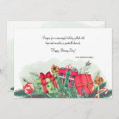 Carte Festive Boxing Day Holiday (Devant / Derrière)