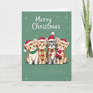 Carte Festive Chats Amoureux des chats de Noël
