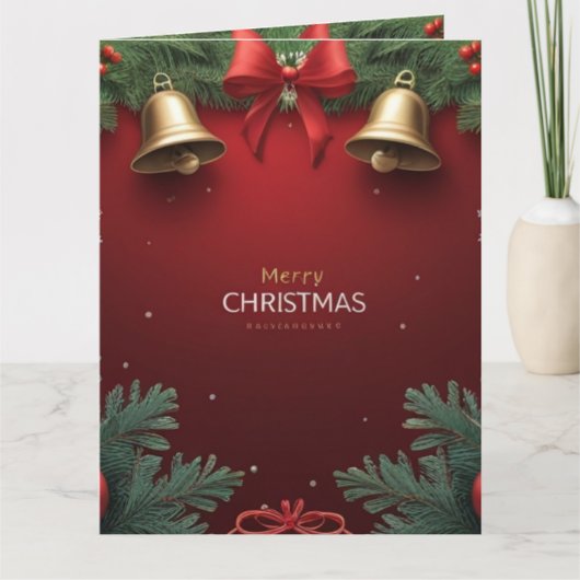 Carte Festive Christmas Bells and Ornaments design  (Devant)