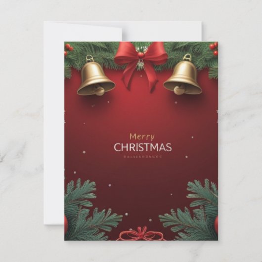 Carte Festive Christmas Bells and Ornaments design (Devant)