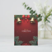 Carte Festive Christmas Bells and Ornaments design (Debout devant)
