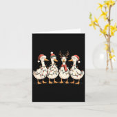 Carte Festive Christmas Ducks Decorative Jolly Xmas Holi (Fleur jaune)