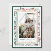Carte Festive Christmas Frame Photo Holiday (Devant)