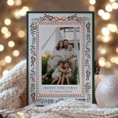 Carte Festive Christmas Frame Photo Holiday