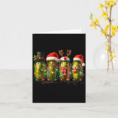 Carte Festive Ckle Jar Meme Christmas Lights Santa Hat X (Fleur jaune)