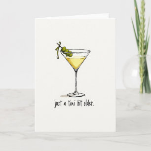 Carte festive d'anniversaire aux olives