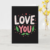 Carte festive d'art « Je t'aime » (Fleur jaune)