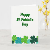 Carte festive de la Saint-Patrick (Fleur jaune)