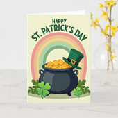 Carte festive de la Saint-Patrick (Fleur jaune)