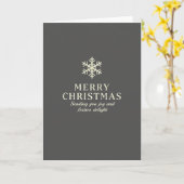Carte festive de Noël au flocon de neige (Fleur jaune)