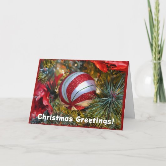 Carte Festive de Noël de style vintage (Devant)