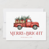 Carte Festive de Noël Truck (Devant)