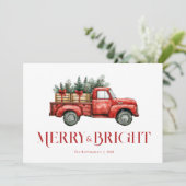 Carte Festive de Noël Truck (Debout devant)