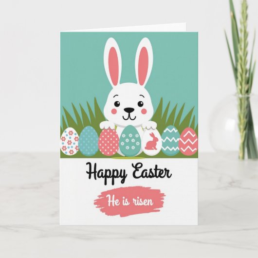 Carte festive de Pâques créature de printemps (Devant)