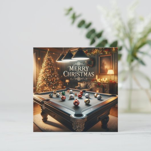 Carte festive de piscine (Debout devant)