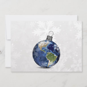 carte festive de vacances de Noël Peace on Earth B