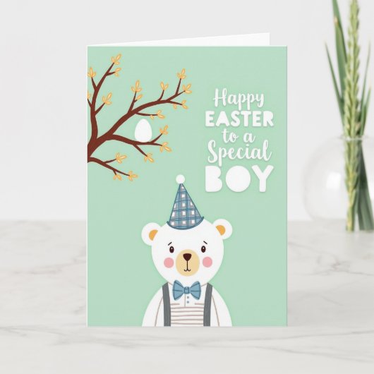 Carte festive d'ours de printemps (Devant)