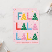 Carte Festive FA LA Joyous Christmas Card (Devant/Arrière en situation)