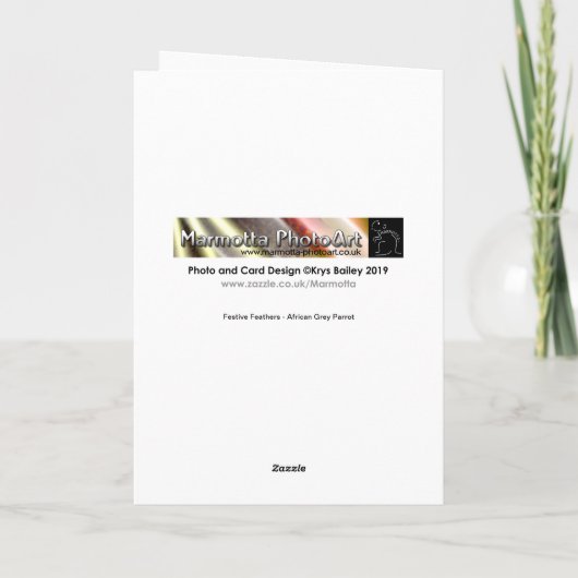 Carte Festive Feathers (Girlfriend) (Dos)