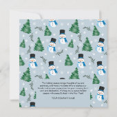 Carte Festive Fêtes Entreprise Logo Entreprise Noël (Dos)