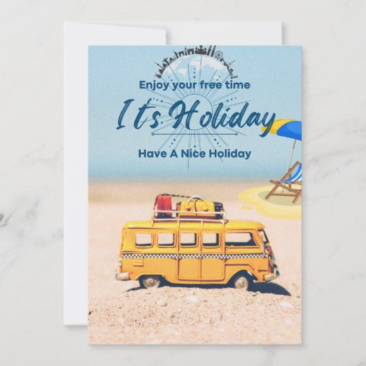 Carte Festive Flat Holiday - Carte de voeux unique (Devant)