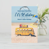 Carte Festive Flat Holiday - Carte de voeux unique (Debout devant)