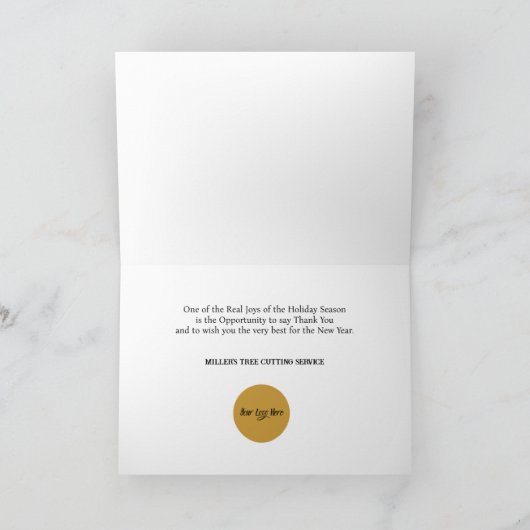 Carte Festive Gold Foil et Red Christmas Scene (Intérieur)