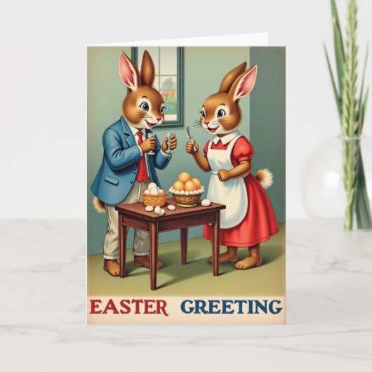 Carte Festive Hare Holiday Egg Card (Devant)