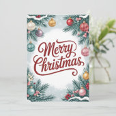 Carte Festive Joyeux Noël (Debout devant)