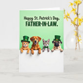 Carte Festive Pets Family St Patricks Card (Fleur jaune)