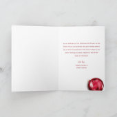 Carte Festive Rouge ornements de Noël Photo (Intérieur)