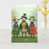 Carte Festive Sheep Springtime Card (Fleur jaune)