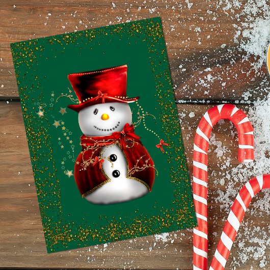 Carte Festive Snowman Sparkle Christmas 