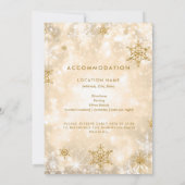 Carte Festive Sparkle Gold Winter Wedding Details (Dos)