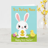 Carte Festive Spring Rabbit Celebration Card (Fleur jaune)
