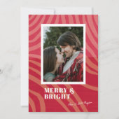 Carte Festive Squiggle Rouge Photo Holiday (Devant)