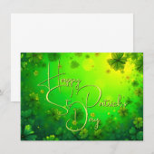 Carte Festive St. Patrick's Day Greys (Devant / Derrière)