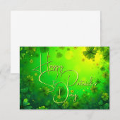 Carte Festive St. Patrick's Day Greys (Devant / Derrière)