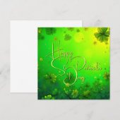 Carte Festive St. Patrick's Day Greys (Devant / Derrière)