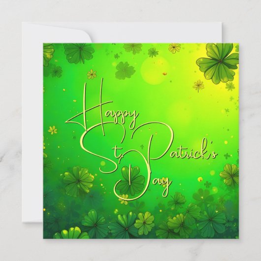 Carte Festive St. Patrick's Day Greys (Devant)