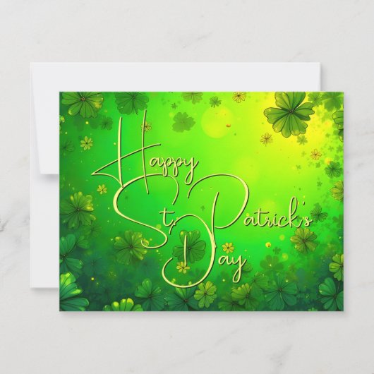 Carte Festive St. Patrick's Day Greys (Devant)