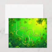 Carte Festive St. Patrick's Day Greys (Devant / Derrière)