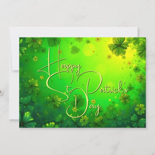 Carte Festive St. Patrick's Day Greys (Devant)