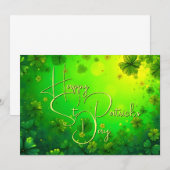 Carte Festive St. Patrick's Day Greys (Devant / Derrière)