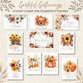 Carte Festive Thanks Pumpkin Bouquet Card