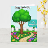 Carte Festive Tree Mothers Day Card (Fleur jaune)